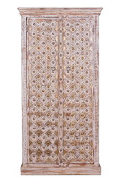 GINER Y COLOMER Armoire en bois de manguier, ivoire vieilli